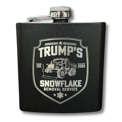 Trump Snowflake Removal Service Flask | Making Winter Great Again | The Filthy Beaver