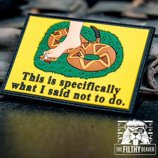 Don't Step On Snake Patch | Durable PVC Patch Made in the USA | Original Design