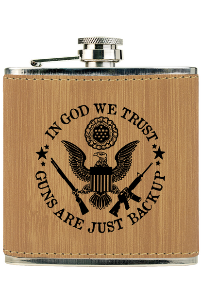 In God We Trust Flask | Patriot's Backup Plan | The Filthy Beaver