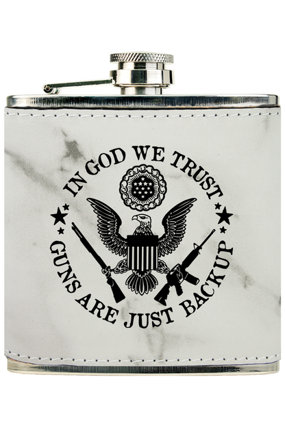 In God We Trust Flask | Patriot's Backup Plan | The Filthy Beaver