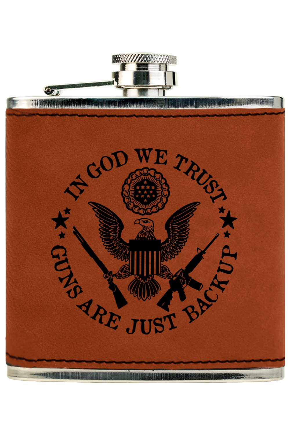 In God We Trust Flask | Patriot's Backup Plan | The Filthy Beaver