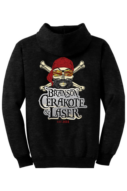 Branson Cerakote Official Hoodie with Red Skull Cap