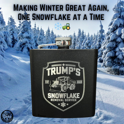 Trump Snowflake Removal Service Flask | Making Winter Great Again | The Filthy Beaver