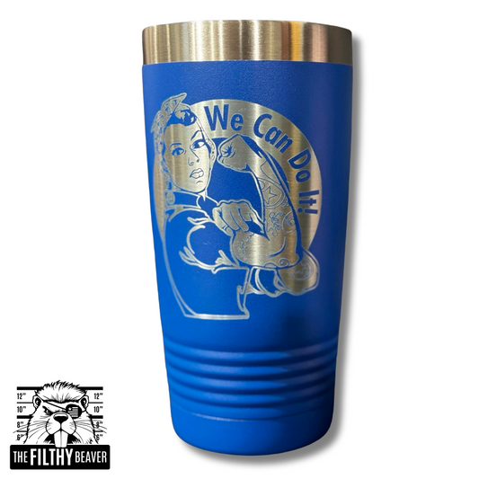 Modern Rosie 20oz Tumbler | Patriotic Women's Laser Engraved Drinkware