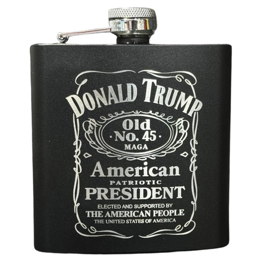 Trump Whiskey Patriot Flask | Laser Engraved | The Filthy Beaver