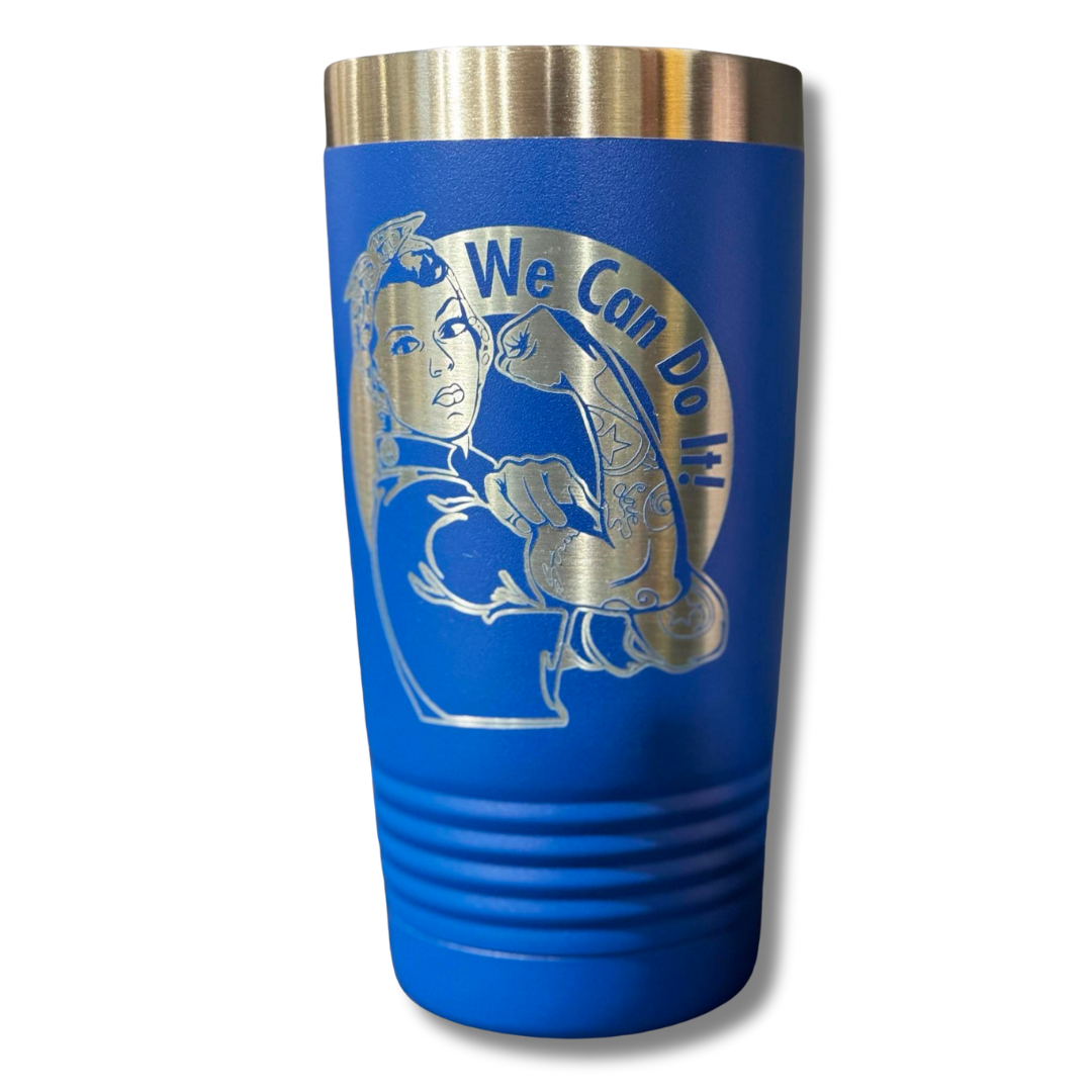 Modern Rosie 20oz Tumbler | Patriotic Women's Laser Engraved Drinkware