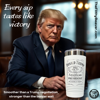 Trump Whiskey 20oz Tumbler | Patriotic Laser Engraved Drinkware